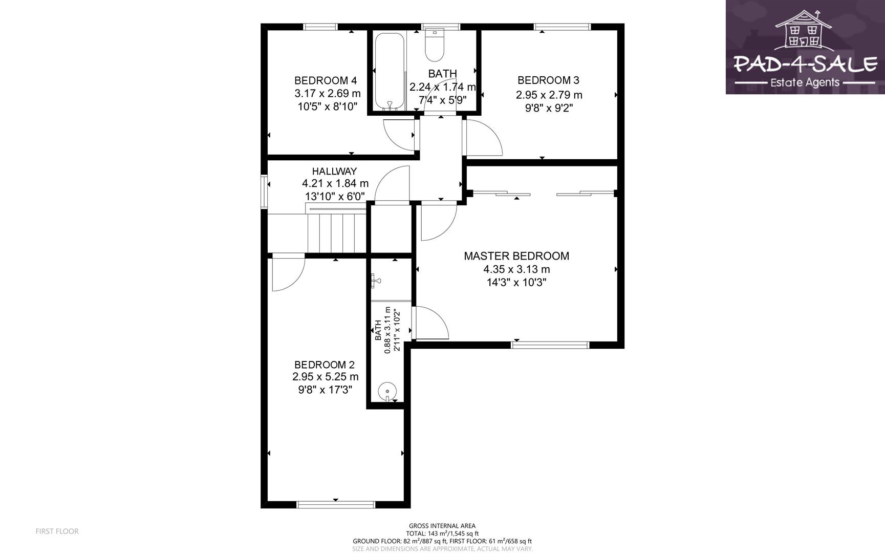 5 bedroom detached house For Sale in Steeton - First Floor.png